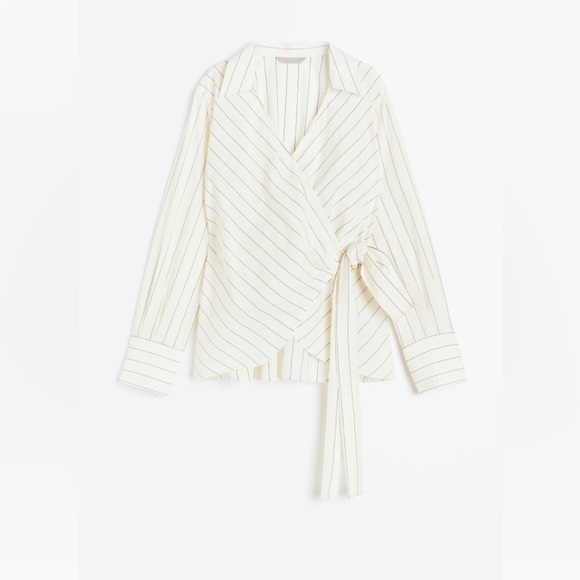H&M Poplin Wrap Shirt - Picture 1 of 6